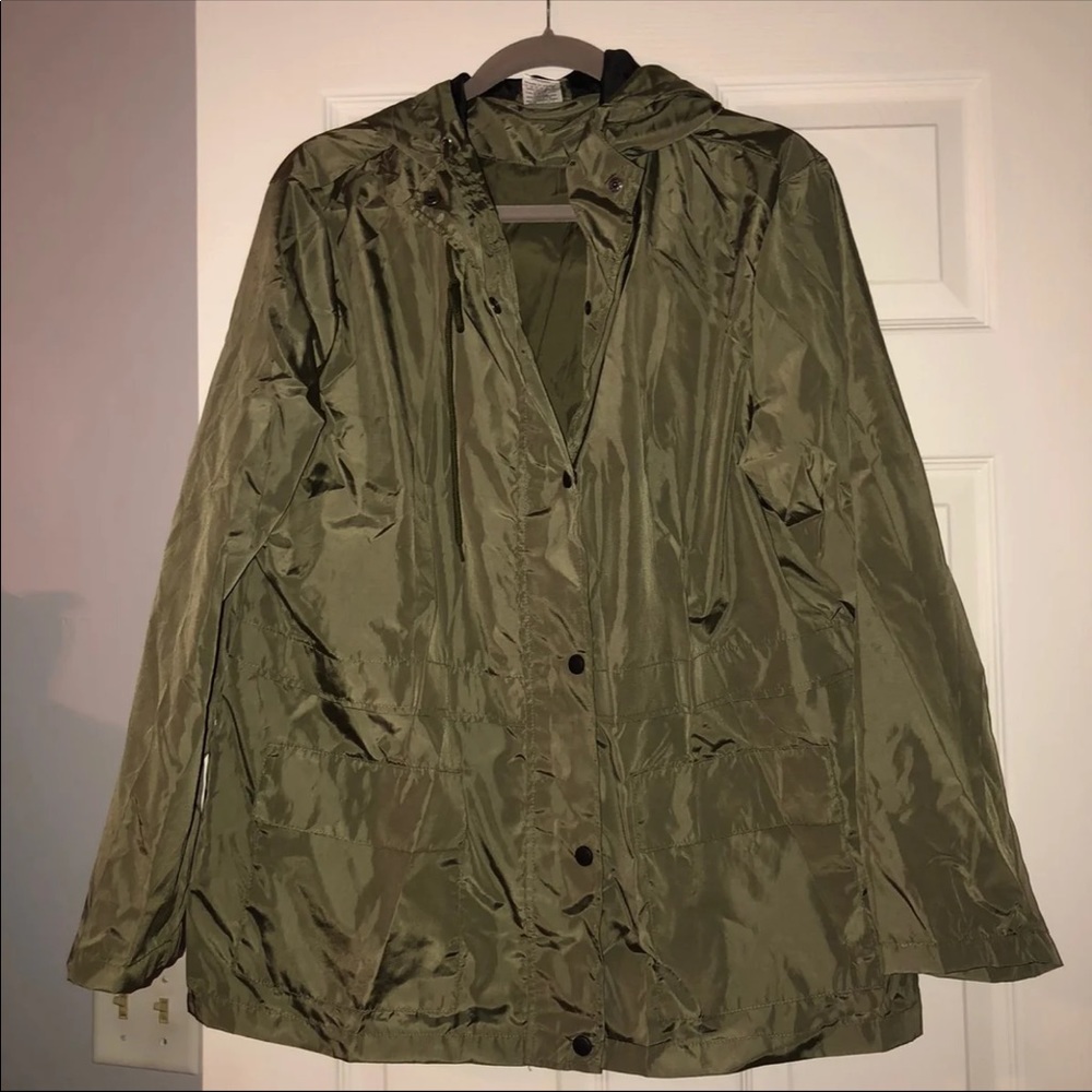Olive Green Rain Jacket
